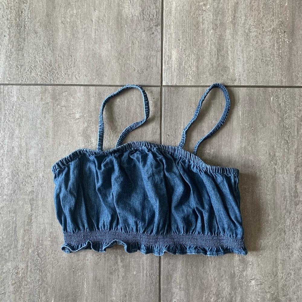 Denim crop top